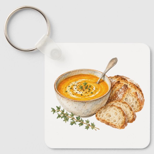 Pumpkinsoppa och knäckebröd nyckelring (Framsida)