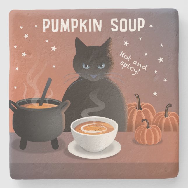 Pumpkinsoppa Stenunderlägg (Framsidan)