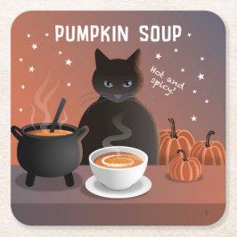 Pumpkinsoppa Underlägg Papper Kvadrat
