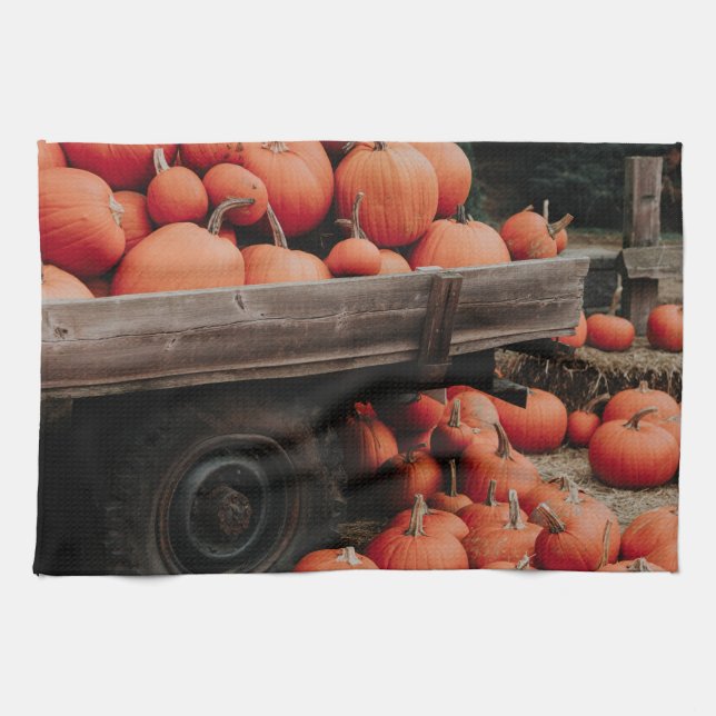 pumpkinvagn kökshandduk (Horisontell)