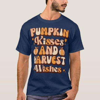 Pumpkyssar och skörda önskemål t shirt