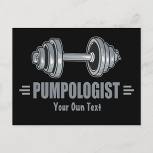 Pumpolog Pumping Järn Weightlift Vykort