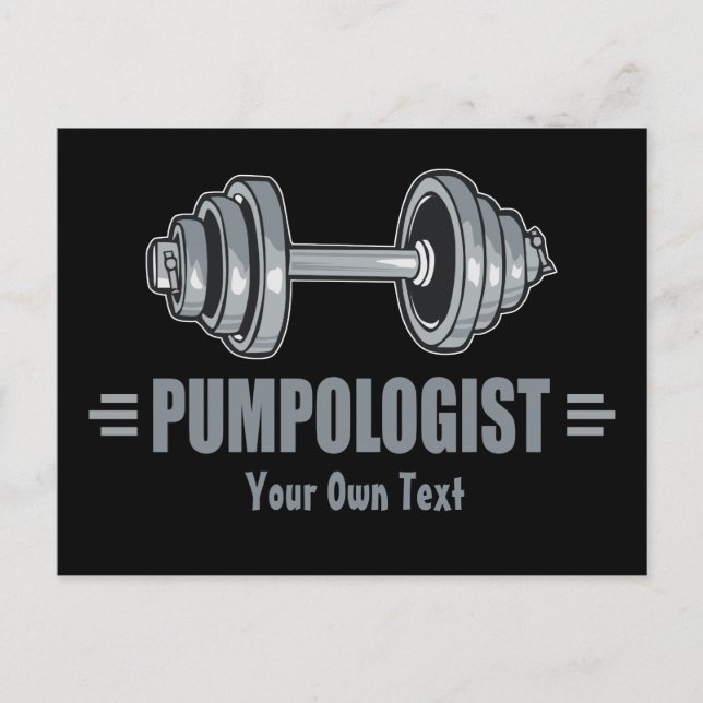 Pumpolog Pumping Järn Weightlift Vykort (Framsida)