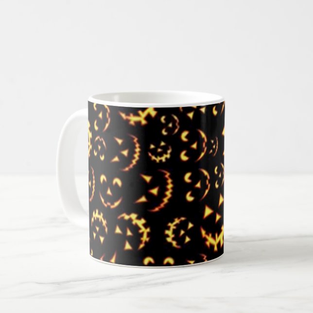 Pumpor av happy halloween-Jack-O-Lantern Kaffemugg (Framsida vänster)