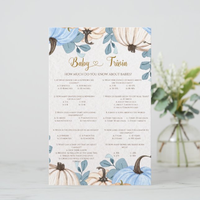 Pumpor baby trivia (Stående Fram)