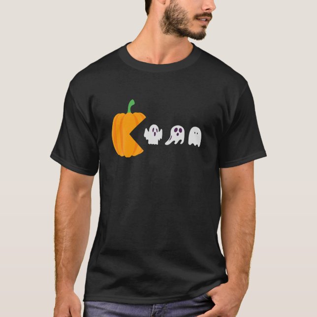 Pumpor Döda 3 Spöken genom att äta dem för Hallowe T Shirt (Framsida)