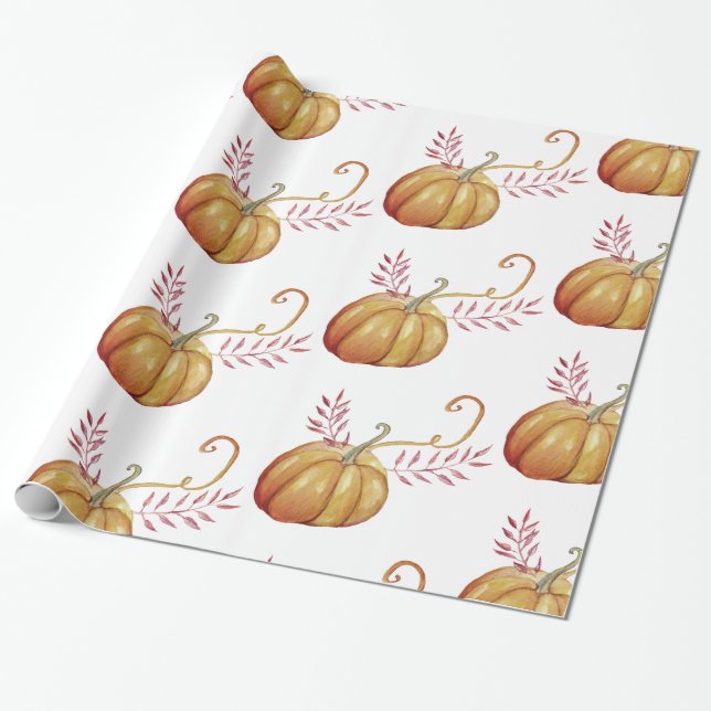 Pumpor, Fall Lantern Teckning Wrapping Papper Presentpapper (Utrullad)
