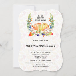 Pumpor för andning Thanksgiving Middag Inbjudningar