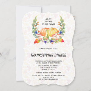 Pumpor för andning Thanksgiving Middag Inbjudningar