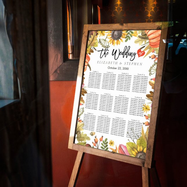 Pumpor för Löv av höstschemat i bröllop Poster (Skapare uppladdad)