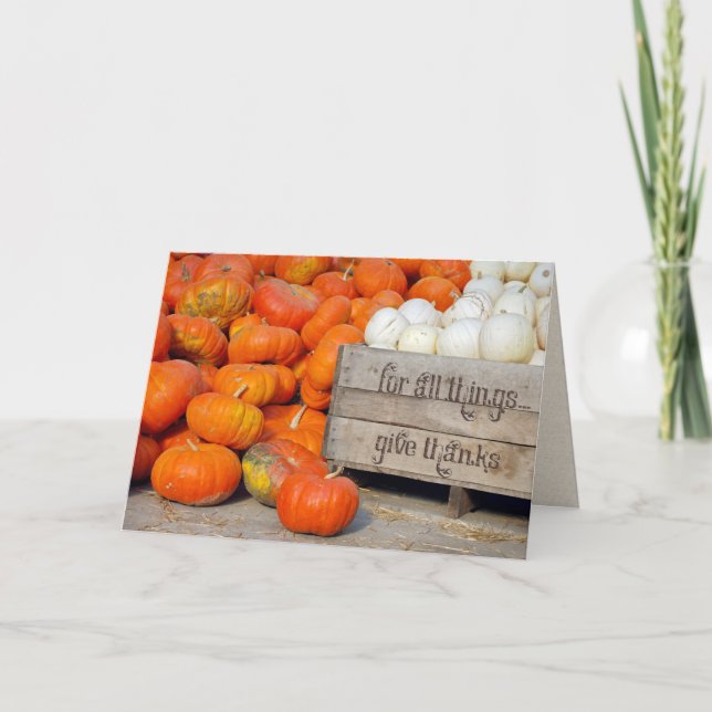 Pumpor för Thanksgiving tack (Framsida)