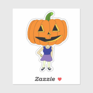 Pumpor head chibi tjej klistermärken