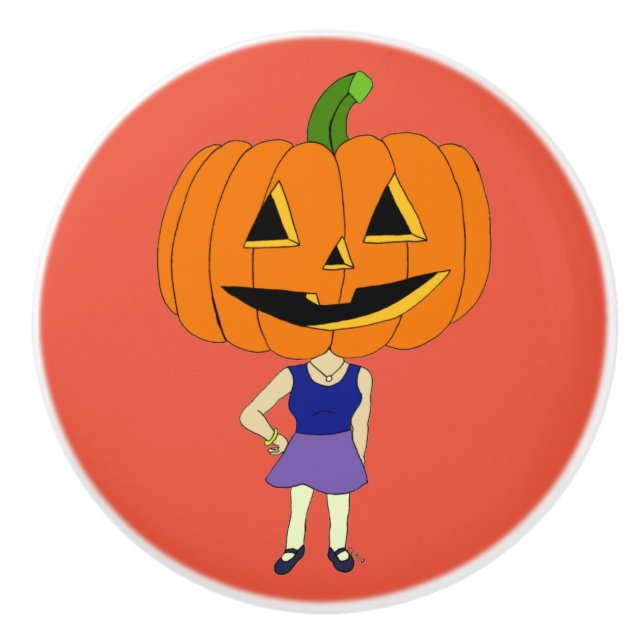 Pumpor head chibi tjej knopp (Framsidan)