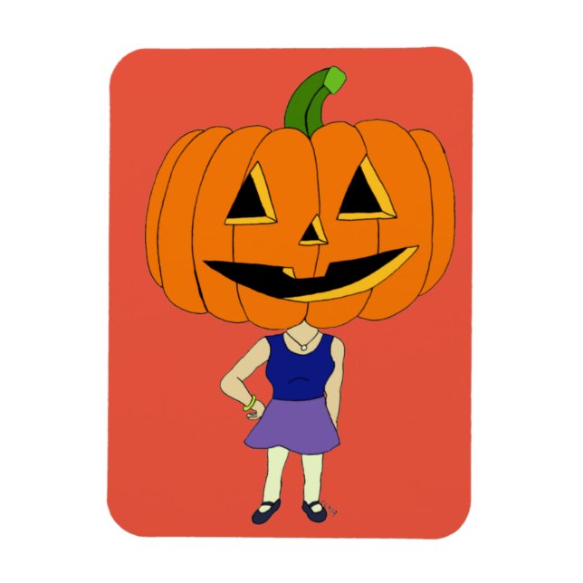 Pumpor head chibi tjej magnet (Vertikal)