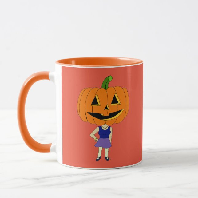 Pumpor head chibi tjej mugg (Vänster)