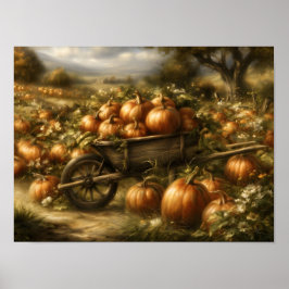 Pumpor i en träkärra poster