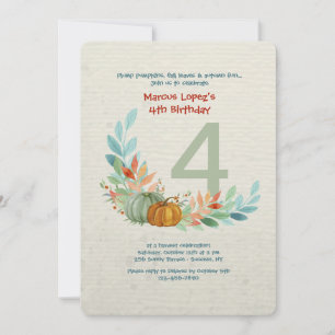 Pumpor in Watercolor Birthday-inbjudan Inbjudningar