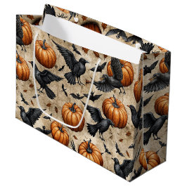 Pumpor, Kråkor och Fladdermus Halloween Mönster