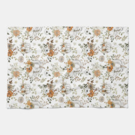 Pumpor och blommor av blomma kökshandduk