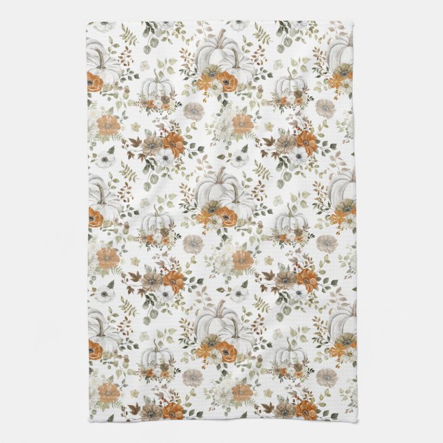 Pumpor och blommor av blomma kökshandduk (Vertikal)