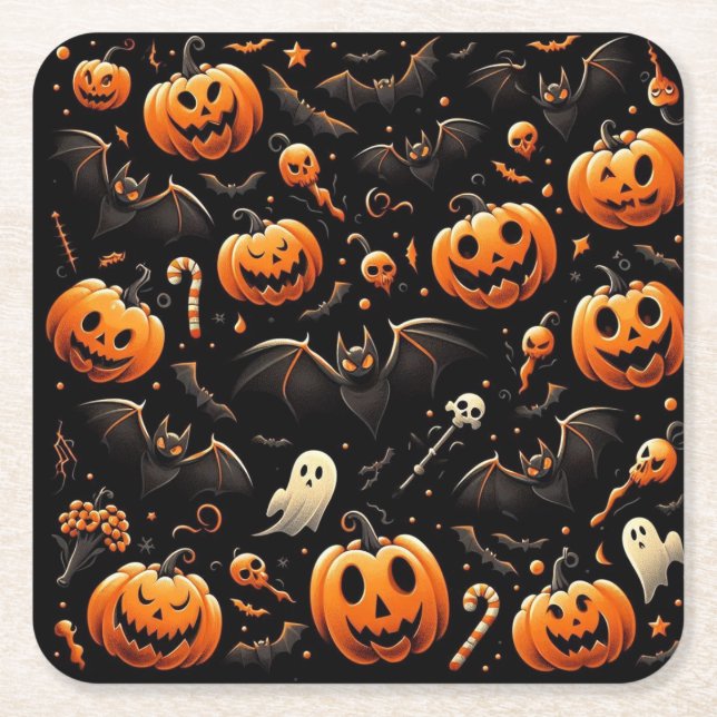 Pumpor och fladdermöss underlägg papper kvadrat (Framsidan)