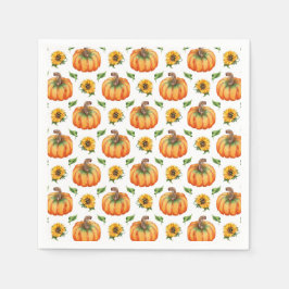 Pumpor och solrosor pappersservett