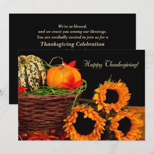Pumpor och solrosor, Thanksgiving Middag Inbjudningar