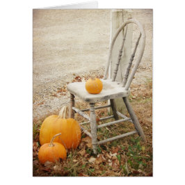 Pumpor och stol, Thanksgiving Hälsningskort