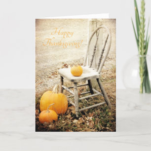 Pumpor och stol, Thanksgiving Helgkort