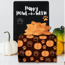 Pumpor och Tass Halloween Wrapping Papper
