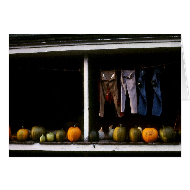 Pumpor och tvättar linecarden hälsningskort (Framsidan Horizontal)