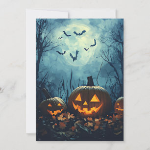 Pumpor om Natten Halloween Välkomstkort Inbjudningar