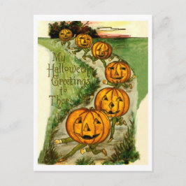 Pumpor önskar dig en happy halloween vykort