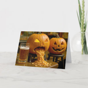 Pumpor på en bar Halloween födelsedagshumor Kort