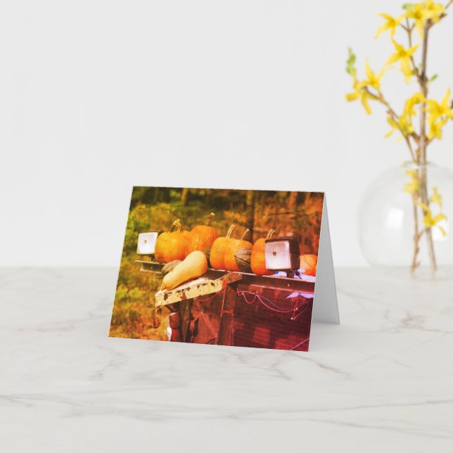 Pumpor på Lastbil-blankton Kort (Gul blomma)