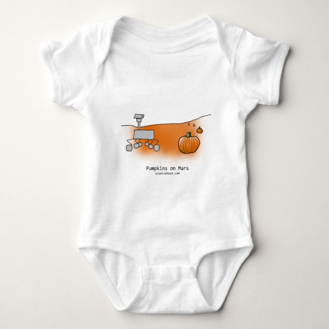 Pumpor på Mars baby-kroppsdräkt T Shirt (Framsida)