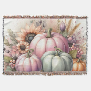 Pumpor pastel färg vattenfärgsmålning filt