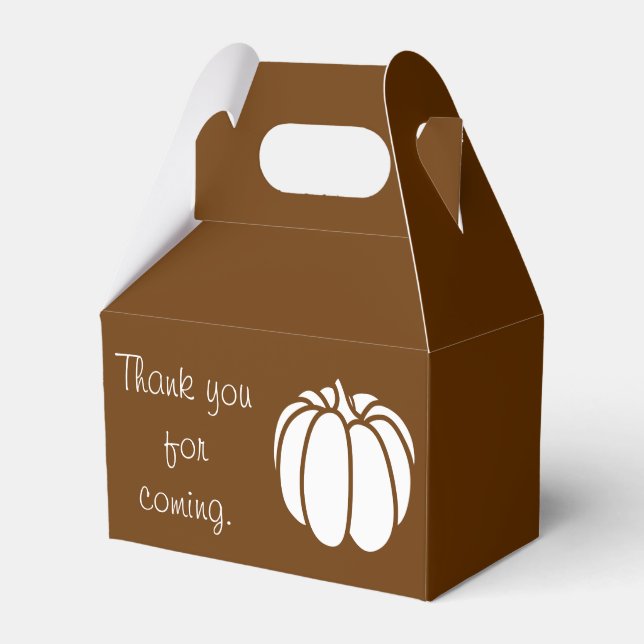 Pumpor Patch i Chocolate Favor Box Presentaskar (Framsidan Sidan)