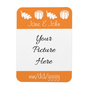 Pumpor Patch i Orange Spara-the-Date Magnet