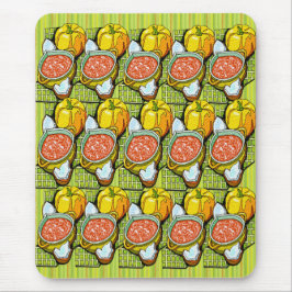 Pumpor, Soppa och Stripe-bakgrund Musmatta