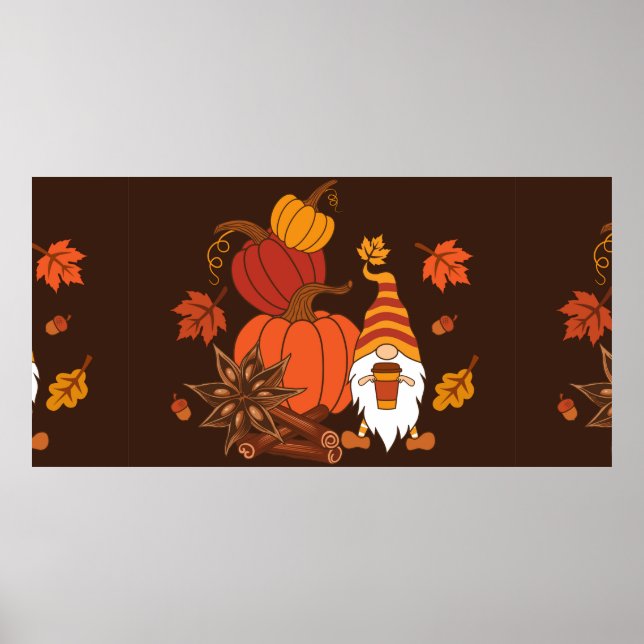 Pumpor, stjärnanis, kanel, höstleav poster (Framsidan)