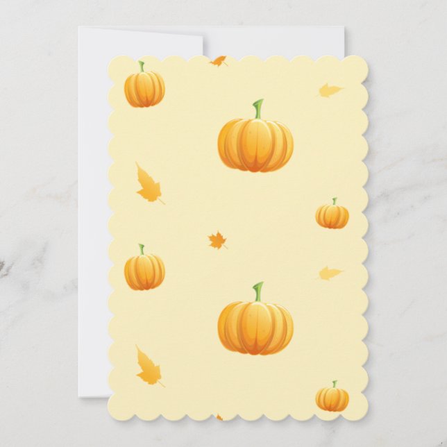 Pumpor thanksgiving bröllopsinbjudningar inbjudningar (Framsida)