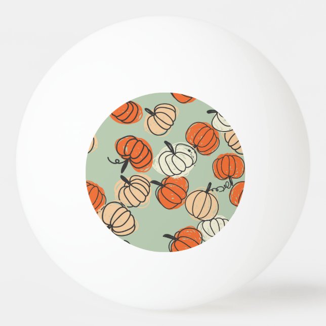 Pumpor: Thanksgiving sömlös mönster. Pingisboll (Framsidan)