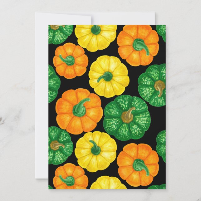 Pumpor, vattenfärg mönster 3 (Framsida)