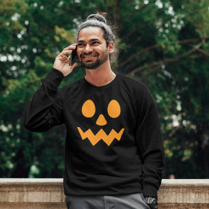 Pumppumpa i Happy halloween boo Ansikte Lång Ärmad Tröja