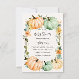 Pumptema för kallduschinbjudan till Fall Baby dusc Inbjudningar