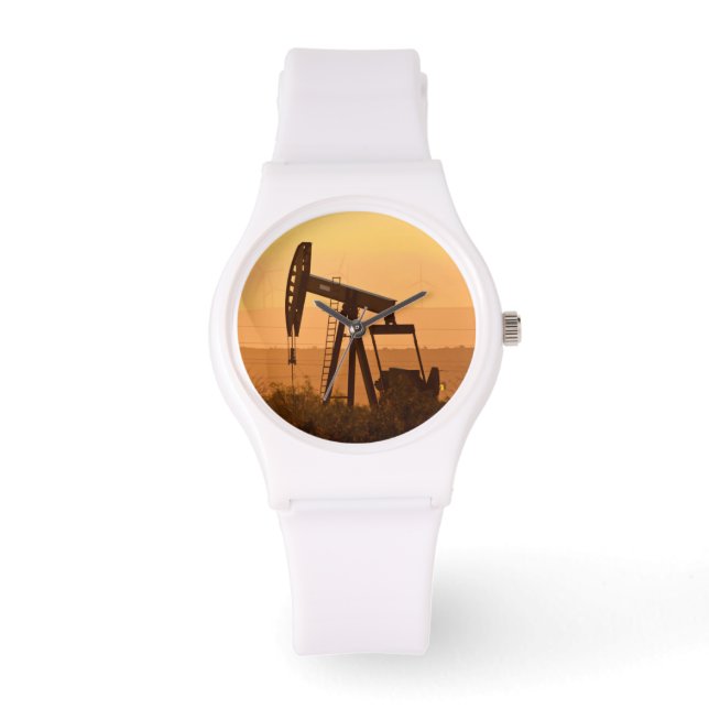 Pumpton pumpa olja i västra Texas, USA Armbandsur (Framsida)