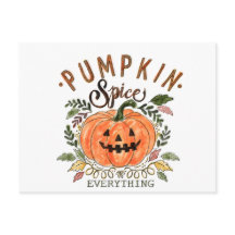 Pumpusspice, vykort för Halloween-uppbörd