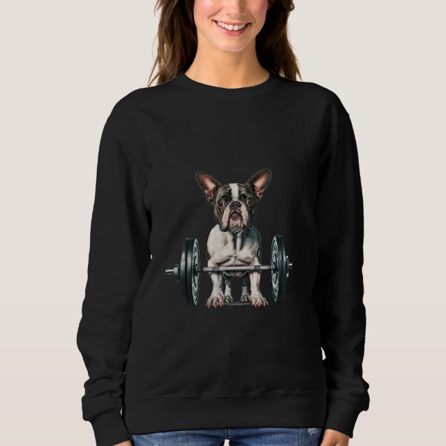 Pumpvikt Lyft Funny Boston Terrier 8 T Shirt (Framsida)