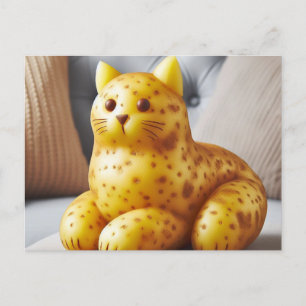 Pun a Funny Couch Potato Cat Vykort